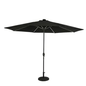 Calypso Fiesta 11-ft Octagonal Market Umbrella with Solar LED Lights - Breez-Tex